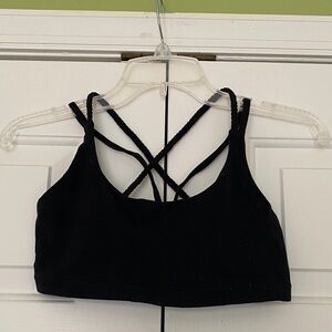 American Eagle Outfitters Black Strappy Crisscross Sports Bra